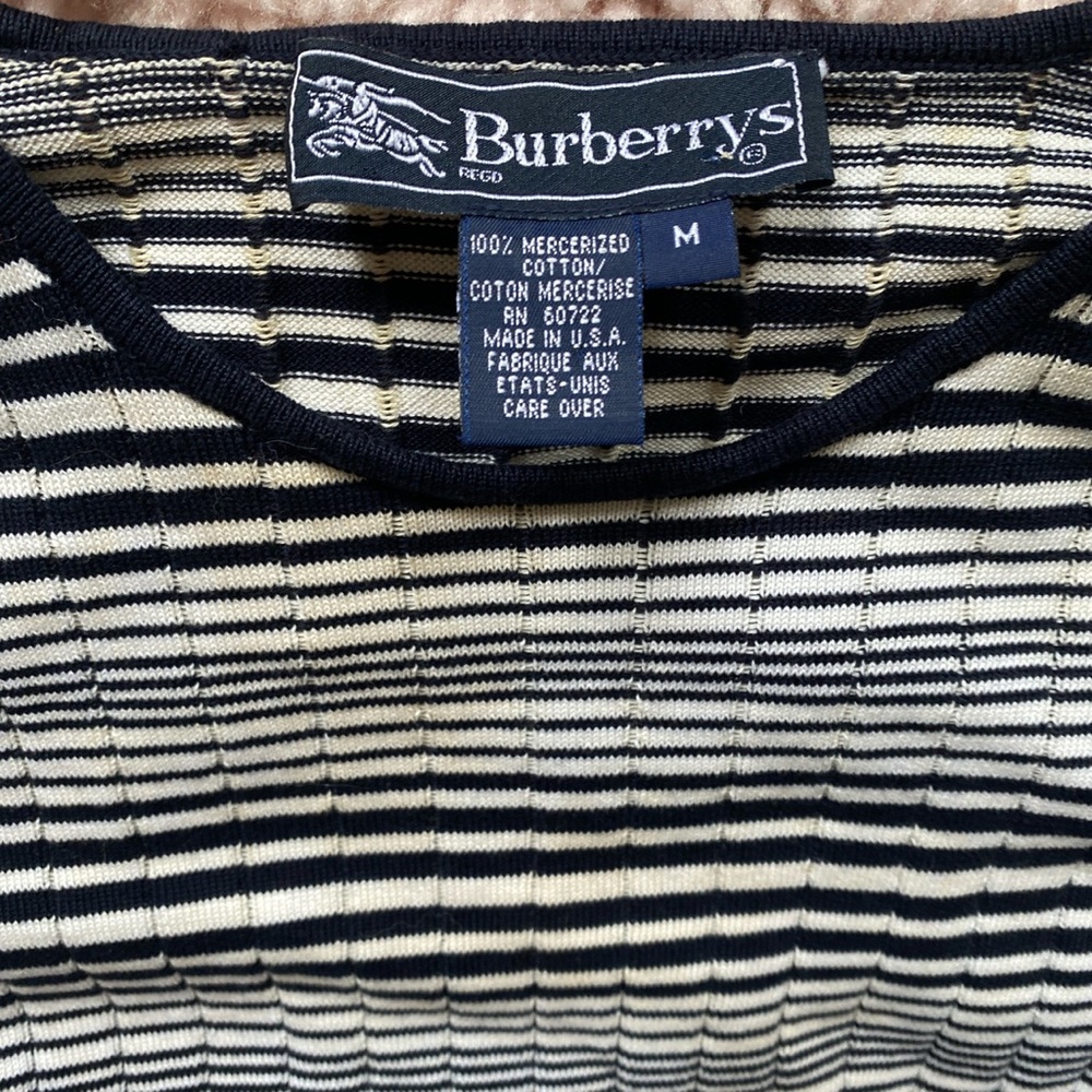 Burberry blouse crop top knit vintage